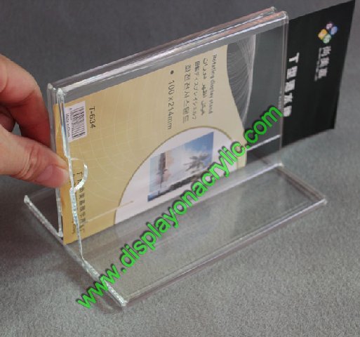 countertop sign holder perspex